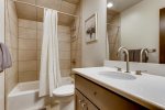 Dual vanities and large shower in the master bath